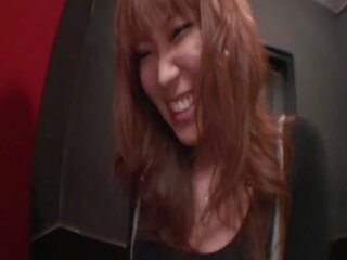 Nasty Japanese lover Rubs Her Clit Before Peeing in a Bar Toilet | xHamster