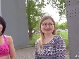 Niemieckie zwiadowca - szczery berlin girls’ pierwszy 2 kobiety 1 facet.