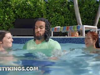 Reality Kings - Kira Perez Gives James Angel An Underwater While Fiona Frost fondling Him