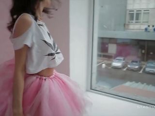 Attractive sveta tans etmek wearing a pink balerina tutu