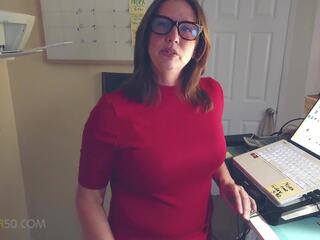 A inviting mature MILF gets a Visit to Her Office from a sweetheart in it but He Finds that His Coworker is a Nymphomanic Nora 2