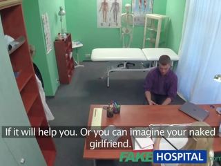 Fakehospital 护士 吸 迪克 为 精子 样品